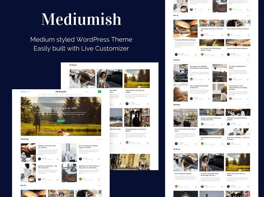 mediumish wordpress theme like medium