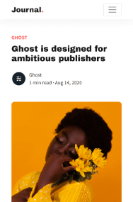 Journal - Professional Ghost blogging theme