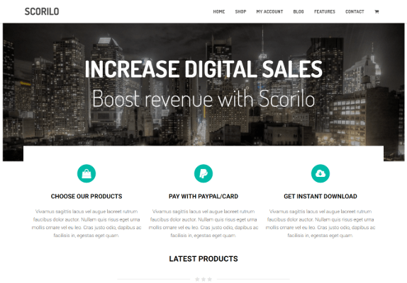 Scorilo - Easy Digital Downloads WordPress Theme