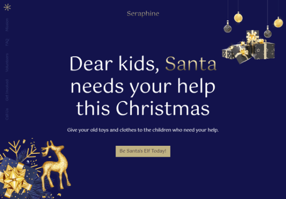 Seraphine - Bundle of 4 HTML Christmas Landing Pages